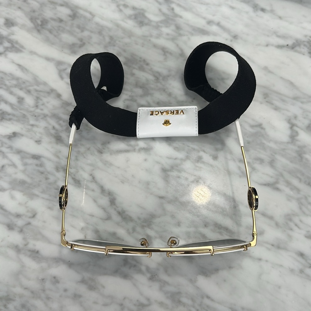 Versace authentic - white rim aviator sunglasses - Picture 5 of 5